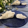 thumbnail image 4 of Glass Beaded Placemat Set of 4Size: 14" RoundColor: Luster Blue, 4 of 11
