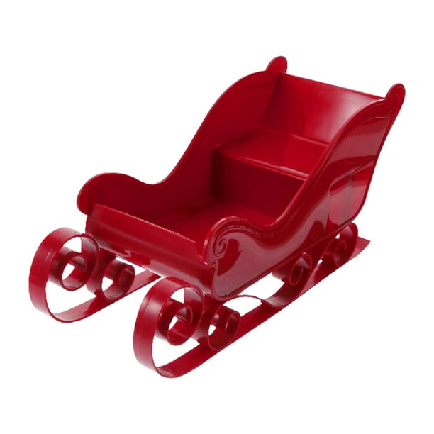 Trineo de Papá Noel mayimx Manualidades navideñas Decoración de mesa rojo