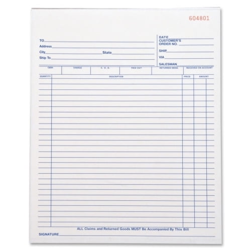 Business Source All-purpose Carbonless Triplicate Forms 50 Sheet(s) - 3 ...