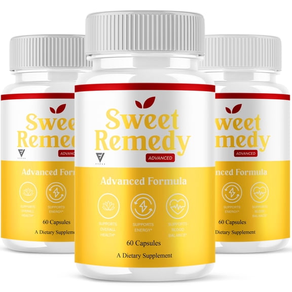 (3 Pack) Sweet Remedy Blood Support, SweetRemedy Overall Health and Wellness Support Formula (180 Capsules)