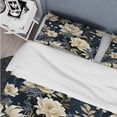 thumbnail image 4 of Designart "Urban Elegance In Ivory And Blue I" Floral Bedding Covert Set - Cottage Bed Set With 1 Sham, 4 of 5