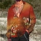 thumbnail image 1 of Camisa de moda para hombre, con solapa, informal, con pintura de tinta, flores y mariposas, para exteriores, estilo retro, material de alta calidad, novedad de 2024, 1 of 6