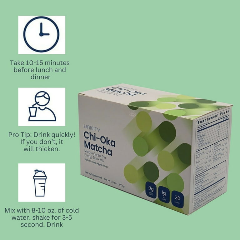 UNICITY TRIO: Chi-Oka Matcha (1box), Unimate Lemon Ginger (1box