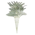 thumbnail image 1 of Toimothcn 5Pcs Artificial Flocking Rabbit Ear Leaves Flocking Leaves Wedding Home Vase Flower Decoration, 1 of 8