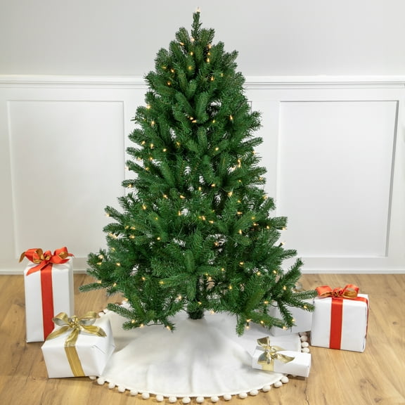 Northlight 4' Pre-Lit Sierra Noble Fir Artificial Christmas Tree, Clear Lights