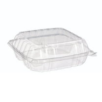 Dart ClearSeal Hinged-Lid Plastic Containers 8 1/4 x 3 x 8 1/4 Clear 125/PK 2 PK/CT C90PST3