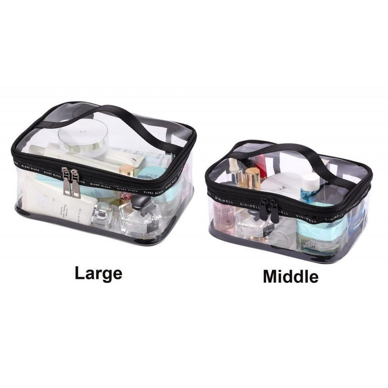 LOUISE MAELYS Portable Clear Makeup Bag Zipper Waterproof