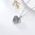 thumbnail image 5 of CACA LADY Heart Locket Necklace That Holds Pictures Sterling Silver Butterfly Locket Personalized Custom Photo Pendant Necklace Jewelry Birthday Gifts for Women Girlfriend, Base, base,, 5 of 6