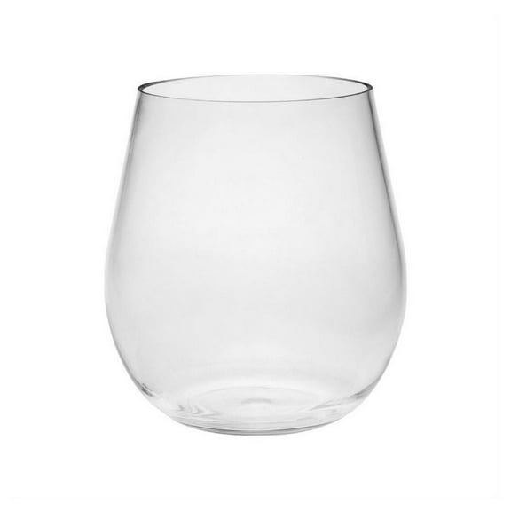 Oval Halo Tritan Glasses Drinking Set of 4 DOF (18oz), Plastic Drinking Glasses, BPA Free Cocktail Glasses, Drinkware Set, Plastic Water Tumblers