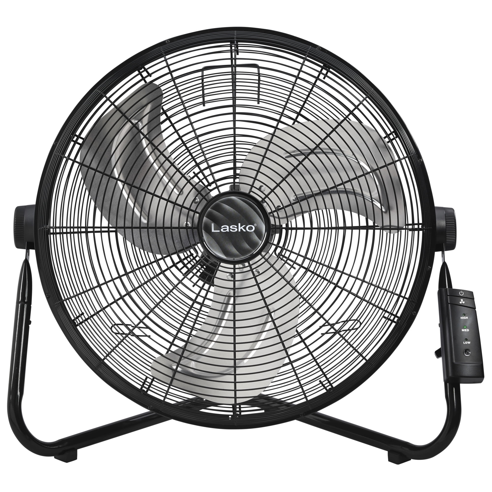 Lasko 20" High Velocity Floor Fan, Wall Mount Option and Remote, Black, H20685
