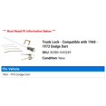 thumbnail image 2 of Trunk Lock - Compatible with 1960 - 1972 Dodge Dart 1961 1962 1963 1964 1965 1966 1967 1968 1969 1970 1971, 2 of 2