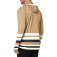 thumbnail image 6 of LTTVQM Lightweight Cooling Long Sleeve Hooded Rash Guard UPF 50+ Horizontal Stripe Printed Attached Full Face Mask Multi Scene Outdoor Sports Top Coffee S, 6 of 6