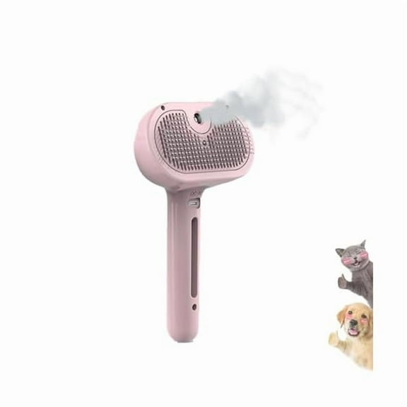 Saluqifa Furry Basics Pet Grooming Brush, Furrybasics Pet Grooming Brush, Kivori Pet Grooming Brush, All in One Pet Grooming Comb with Water Tank&release Button, Pet Spray Hair Removal Comb (Pink)