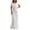 White, variant on Dress for Women Cowl Neck Sleeveless Ruched Waist Chiffon Floor Length Maxi Gown Elegant Formal Wedding Guest Evening Dress