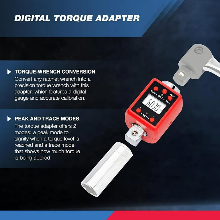 Neiko 20743A 3/4”-Inch Digital Torque Adapter, 150-750 ft-lb