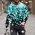 thumbnail image 1 of Blusas y camisas de manga larga con cuello redondo para hombre. Camiseta deportiva estampada para San Valentín. Camiseta de manga larga con cuello redondo. Blusas de licra para hombre., 1 of 5