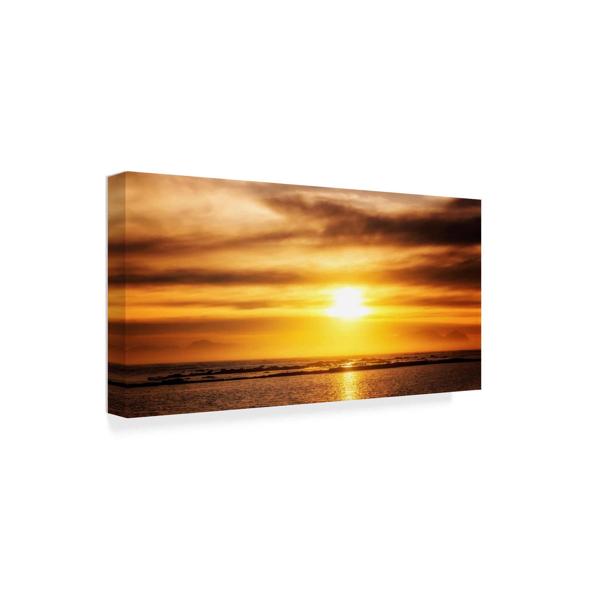 Trademark Fine Art 'Sunset Coastline' Canvas Art by Pixie Pics