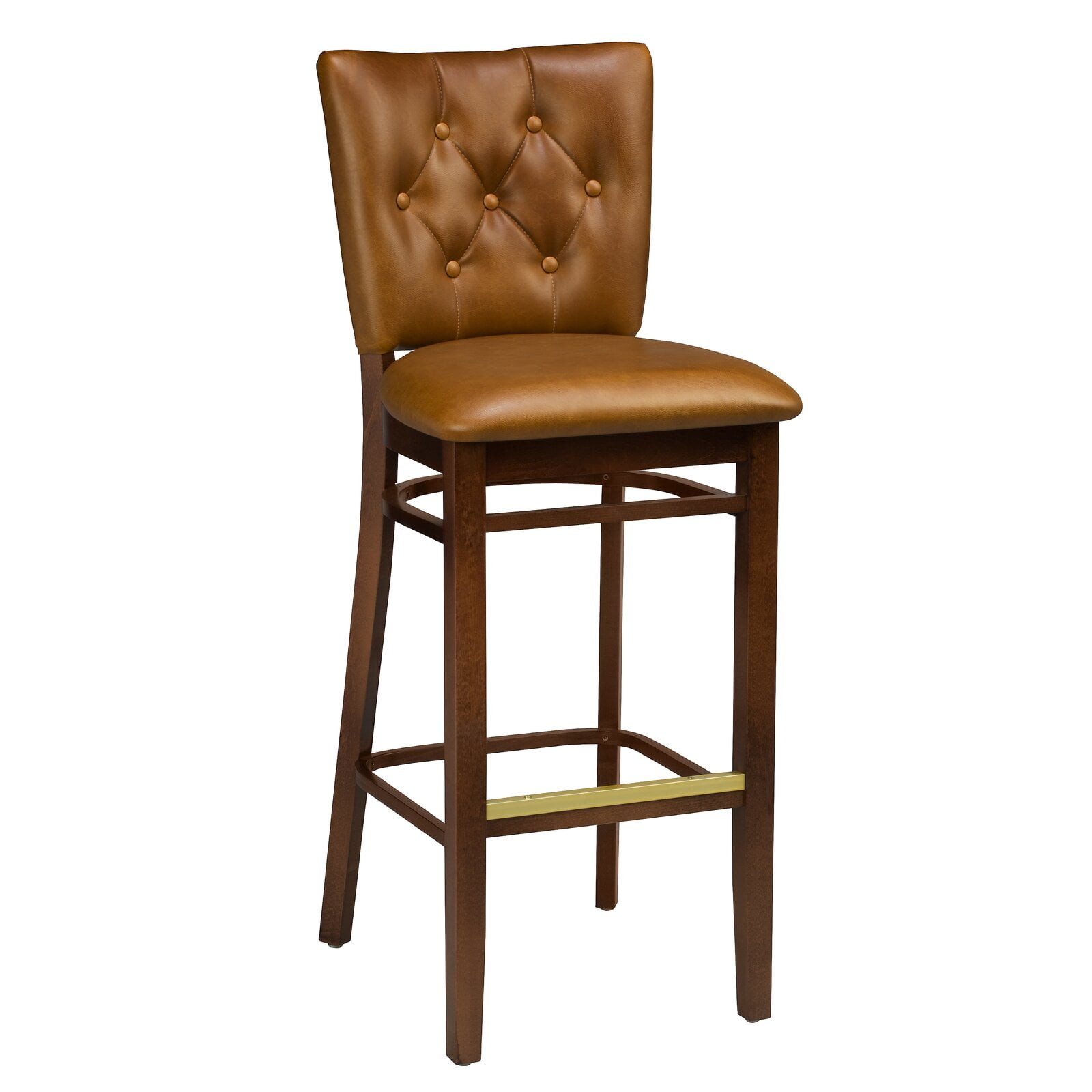 Beechwood Button Tufted Bar & Counter Stool