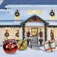 thumbnail image 4 of Outdoor Christmas PVC Inflatable Decorated Ball, Giant Christmas Inflatable Ball Christmas Tree Decorations, 23.6Inch Inflatable Toys for Xmas Festive Ornament Ball with Pump (C), 4 of 7