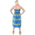 thumbnail image 3 of HAPPY BAY Women's Beach Summer Ruffle Tube Top Midi Evening Dress Strapless Dresses for Women L-XL Aqua, Palm Tree, 3 of 5