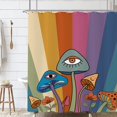thumbnail image 4 of Sonernt Mushroom Rainbow Shower Curtain 72x72 inch with 12 Hooks, 4 of 6