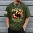 thumbnail image 2 of Mens 4th of July T-Shirts 250 Years America 1776-2026 T-Shirt Independence Day Patriotic Eagle Graphic Tee (AG,M), 2 of 5