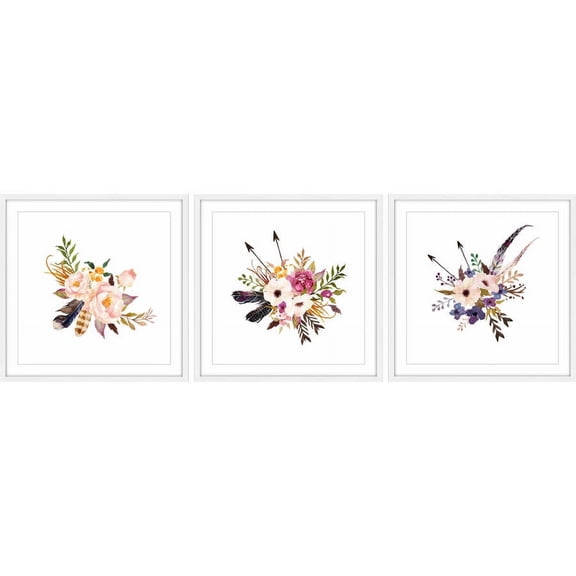 Flower Bunch Triptych