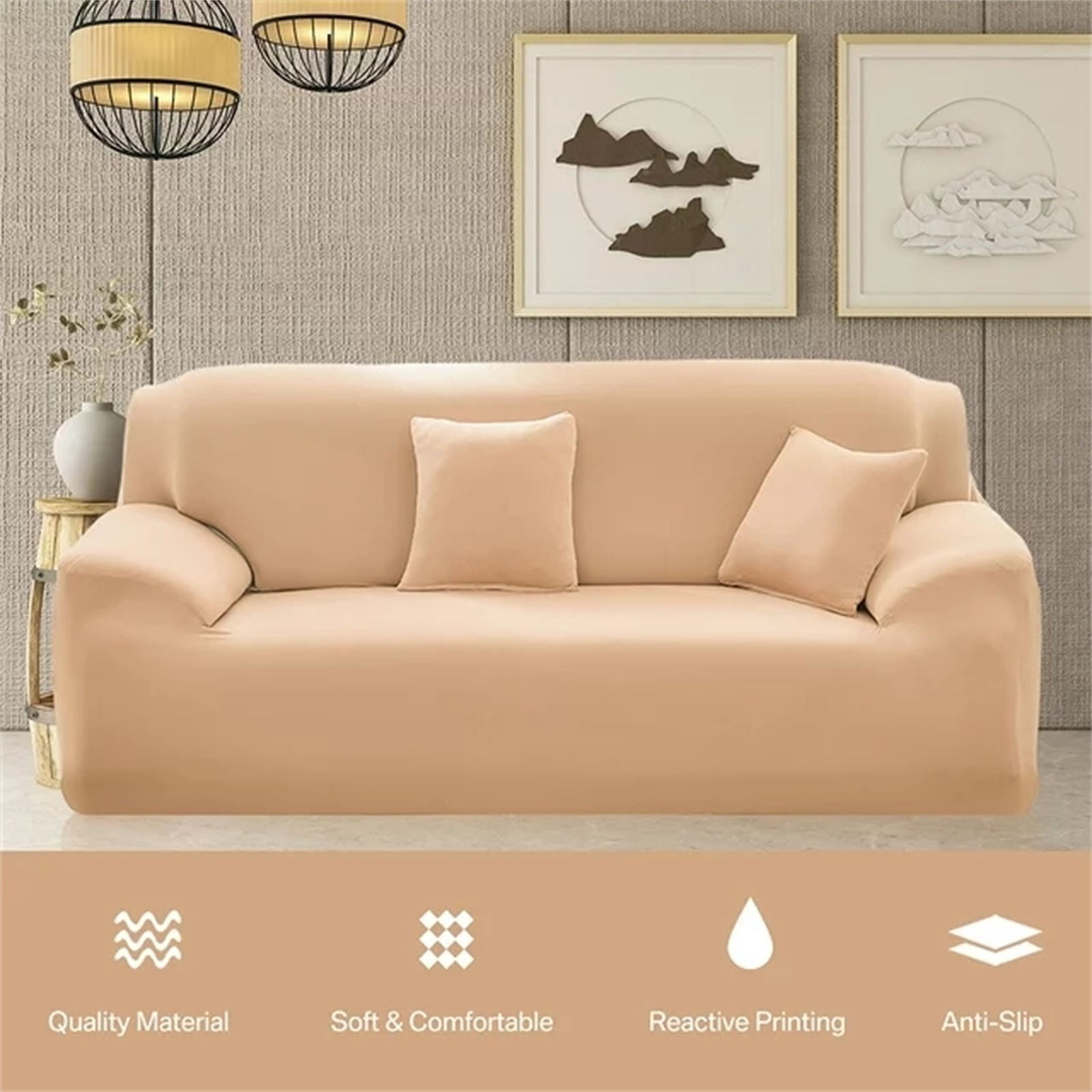 Generic Clearance Sofa Cover Slipcover Stretch Elastic 1/2/3/4 Seater Chair Loveseat Sofa Furniture Protector Fit Sofa Slipcover