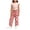Pink, variant on Girls 2PC Outfits Crop Ruffle Sleeve Ruched Side T-Shirts Rainbow Plaid Wide Leg Pants Sets Orange 2-3 Years