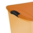 thumbnail image 5 of Sterilite 105 Quart Latch Tinted Storage Container with Orange Lid,  Orange Tint, 5 of 6