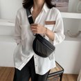 thumbnail image 1 of Bolso De Hombro Bolso Bolsos cruzados de moda con borlas y remaches para teléfono de cuero para mujer paquete de cinturón (negro), 1 of 9