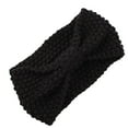 thumbnail image 2 of Bandeau Noir Femme Adulte Crocheté Bandeau Solide Chaud Bandeau Crocheté, 2 of 3