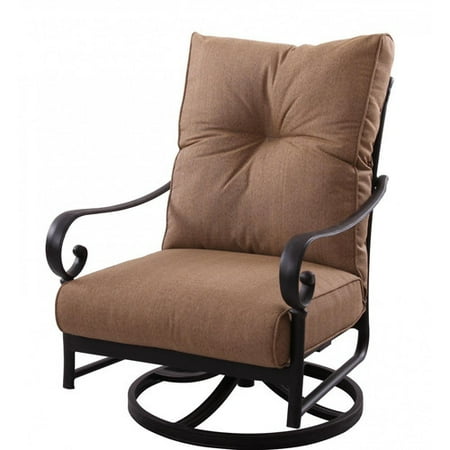 K&B Patio Santa Anita Swivel Club Chair with Cushions