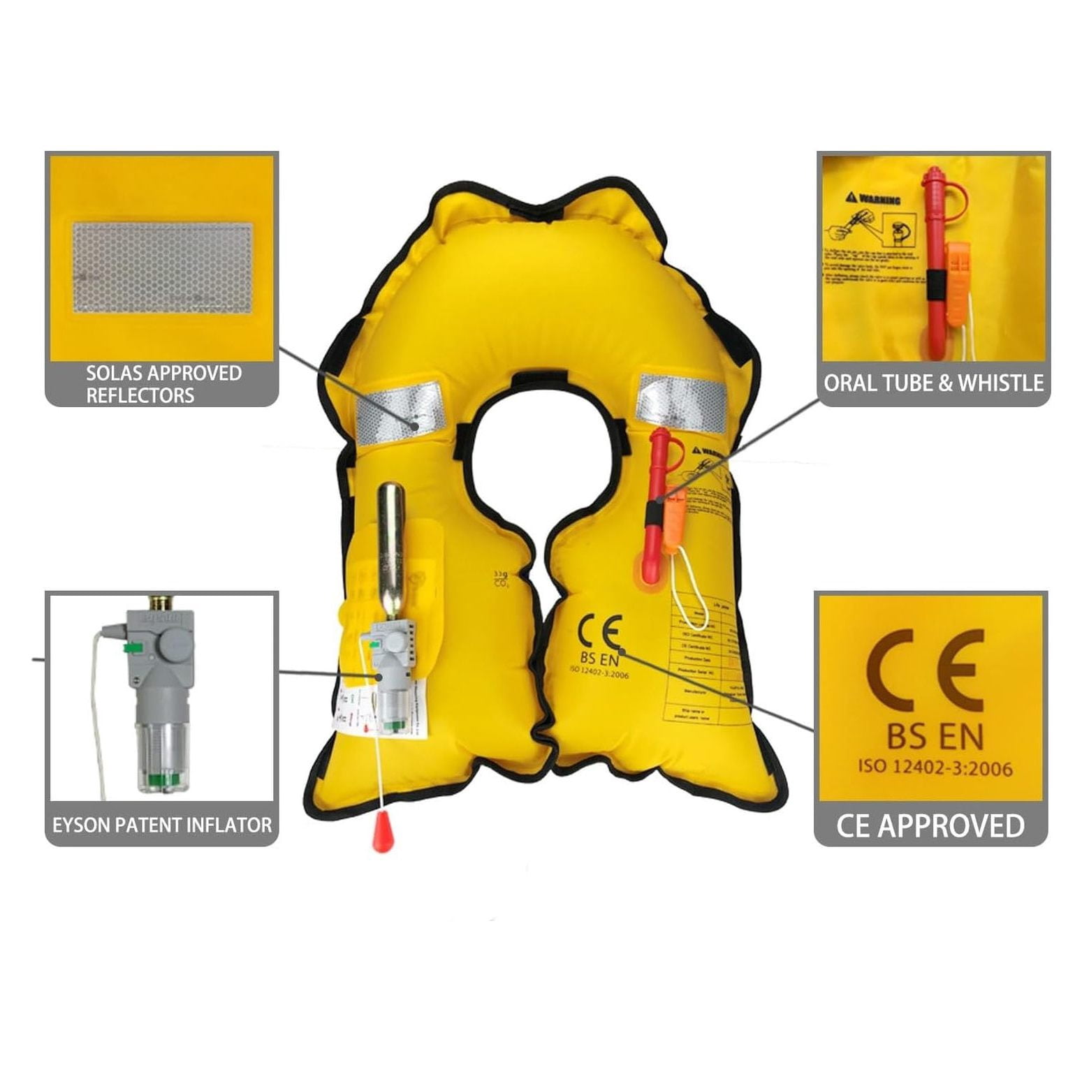Inflatable Life Life Vest Basic Automatic/Manual (Blue Auto)