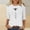White, variant on 3/4 Length Sleeve Womens T Shirts Cotton Womens Tees Loose Fit Summer Womens Summer Shirts Dressy Womens Fitted Graphic T Shirts reorder items