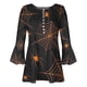 thumbnail image 4 of Fiudx Liquidación de Ofertas Flash Blusa Holgada Informal con Mangas 3/4 y Cuello Redondo para Mujer, Estampado de Halloween, 4 of 5