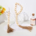 thumbnail image 2 of Handmade Holiday Farmhouse Wood DIY Crafts Wooden Beaded Garland Prayer Beads Wall Hanging Home Decor 5, 2 of 8