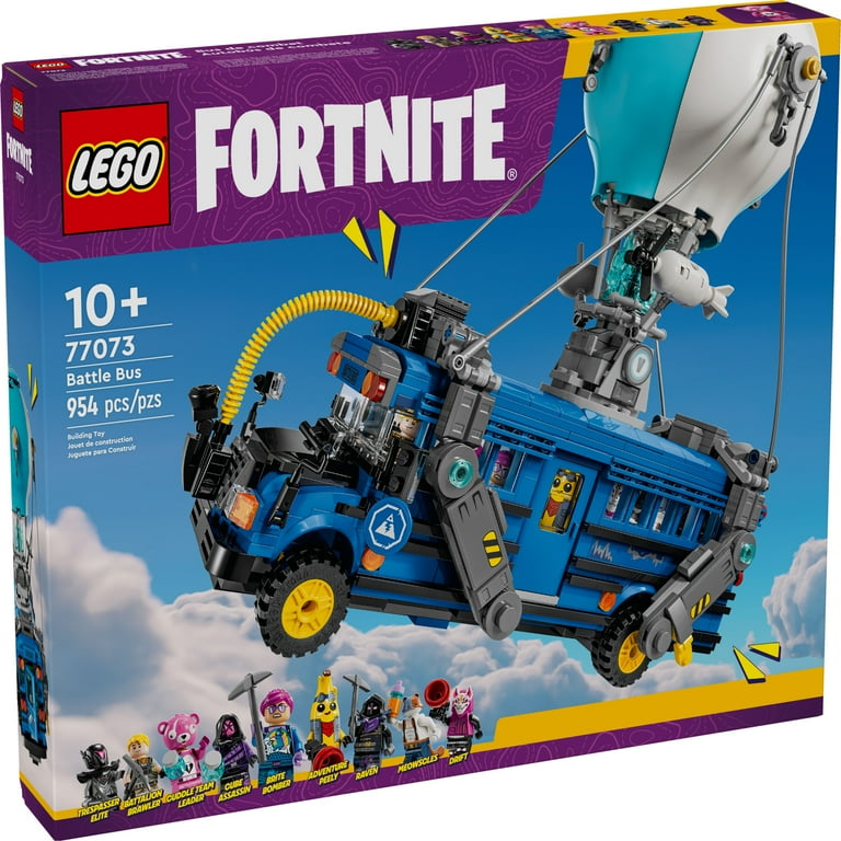 LEGO Fortnite Battle Bus Collectible Fortnite Toy for Kids Boys and Girls Ages 10 Pretend Play Set with 9 Minifigures from Video Game Gift
