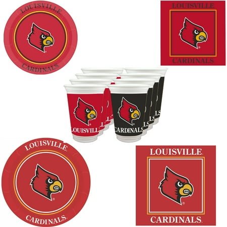 Louisville Cardinals Party Supplies - 80 pieces (Serves 16)