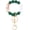 Gold(green Series), variant on Silicone Beaded Wristlet Keychain, Cute Key Ring Bracelet Stretchy for Women Car Keys Silver(black/White/Grey) -