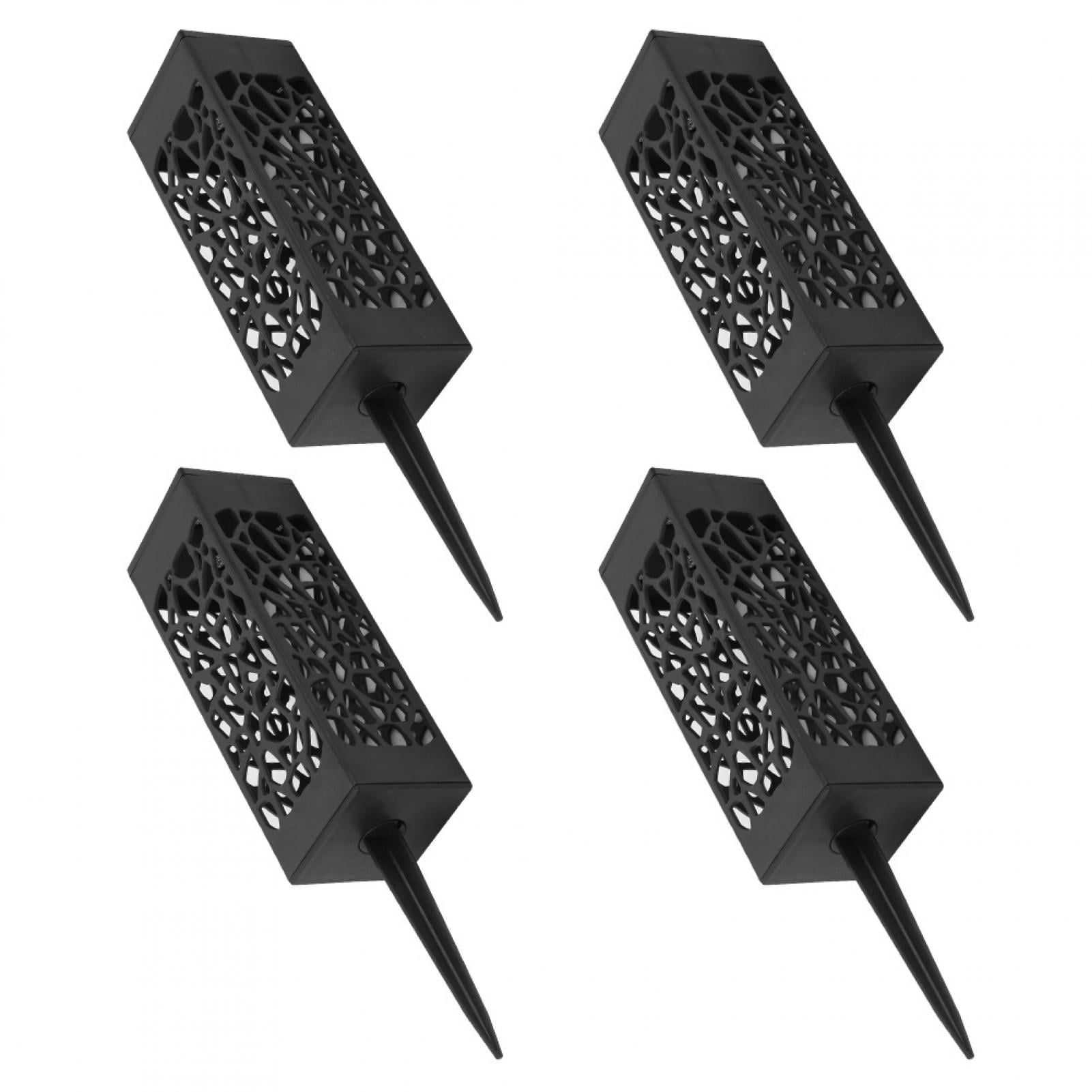 Outdoor Solar Lawn Lights 4-Pack Waterproof LED Spike Lamps For Garden Pathway