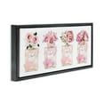 thumbnail image 3 of Stupell Industries Floral Bouquets Glam Fashion Jars Beauty & Fashion Painting Black Floater Framed Canvas Art Print Wall Art, 25 x 11, 3 of 9