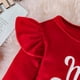 thumbnail image 4 of Conjunto de 3 piezas de traje navideño de Papá Noel para niños, pantalones, blusas y sombrero, conjunto de 3 piezas para fiesta de Año Nuevo para niños y niñas, 4 of 5