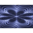 thumbnail image 1 of Ahgly Company Machine Washable Indoor Rectangle Transitional Midnight Blue Area Rugs, 2' x 4', 1 of 7