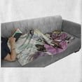 thumbnail image 6 of Orchids Soft Flannel Fleece Throw Blanket, Hand Drawing Style Illustration with a Bird Perched on Exotic Flowering Plants, Cozy Plush for Indoor and Outdoor Use, 70" x 90", Multicolor, by Ambesonne, 6 of 6