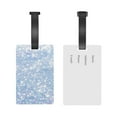 thumbnail image 5 of Daiia White Bule Glitter Durable Luggage Tags with Secure Strap Travel ID Tags Suitcase ID Tags Bag Identification Tags - Easy Identification for Men and Women, 5 of 8