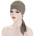 thumbnail image 2 of iHPH7 Hair Turban Chemo Headwear for Women Head Wrap Scarf Turbans for Women Headbands for Women, Khaki One Size, 2 of 2