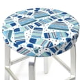 thumbnail image 3 of Haiem Winter Knit Hat and Socks Print Cushion Round Bar Chair Seat Cover Bar Chair Cushion Covers Elastic Washable Bar Chair Cover,Protects from Scratches and Stains-12 inch, 3 of 7