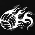 thumbnail image 3 of CafePress - Flaming Volleyball Kids Dark T Shirt - Dark T-Shirt Kids XS-XL, 3 of 4