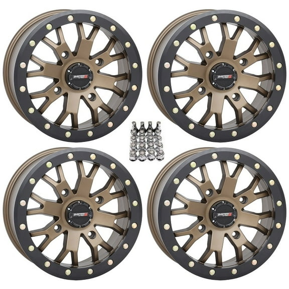 System 3 SB-4 Beadlock Bronze (4 3) ATV Wheels 14" Can-Am Commander Maverick Renegade Outlander Defender